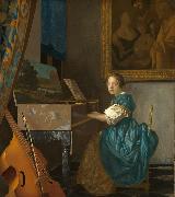 Young Woman Seated at a Virginal (mk08), Jan Vermeer